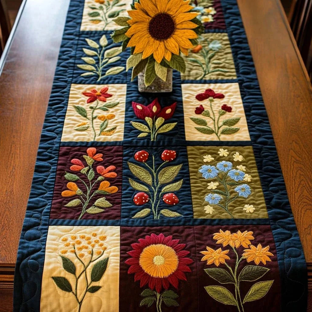 Botanic Charm Quilted Table Runner