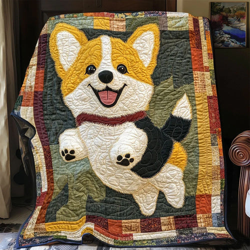 Bouncy Pup Quilt Blanket