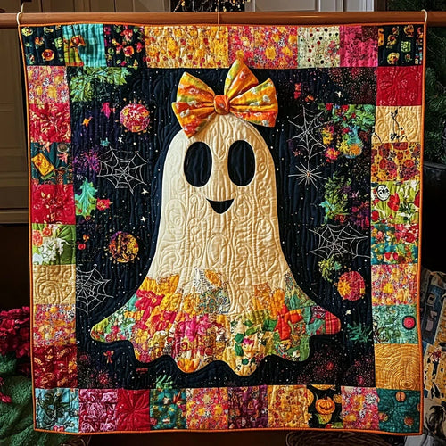 Bowtie Boo Quilt Blanket