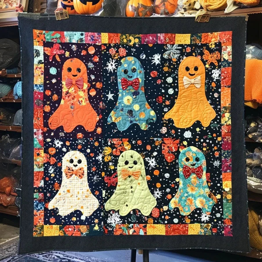 Bowtie Boo Quilt Blanket