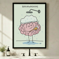 Brainwashing Funny Pun Canvas Wall Art