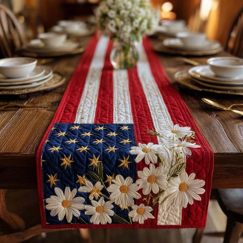 Brave Blooms Quilted Table Runner