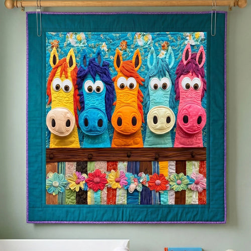 Brave Pony Quilt Blanket - Quilted Blanket by Wild and Way
