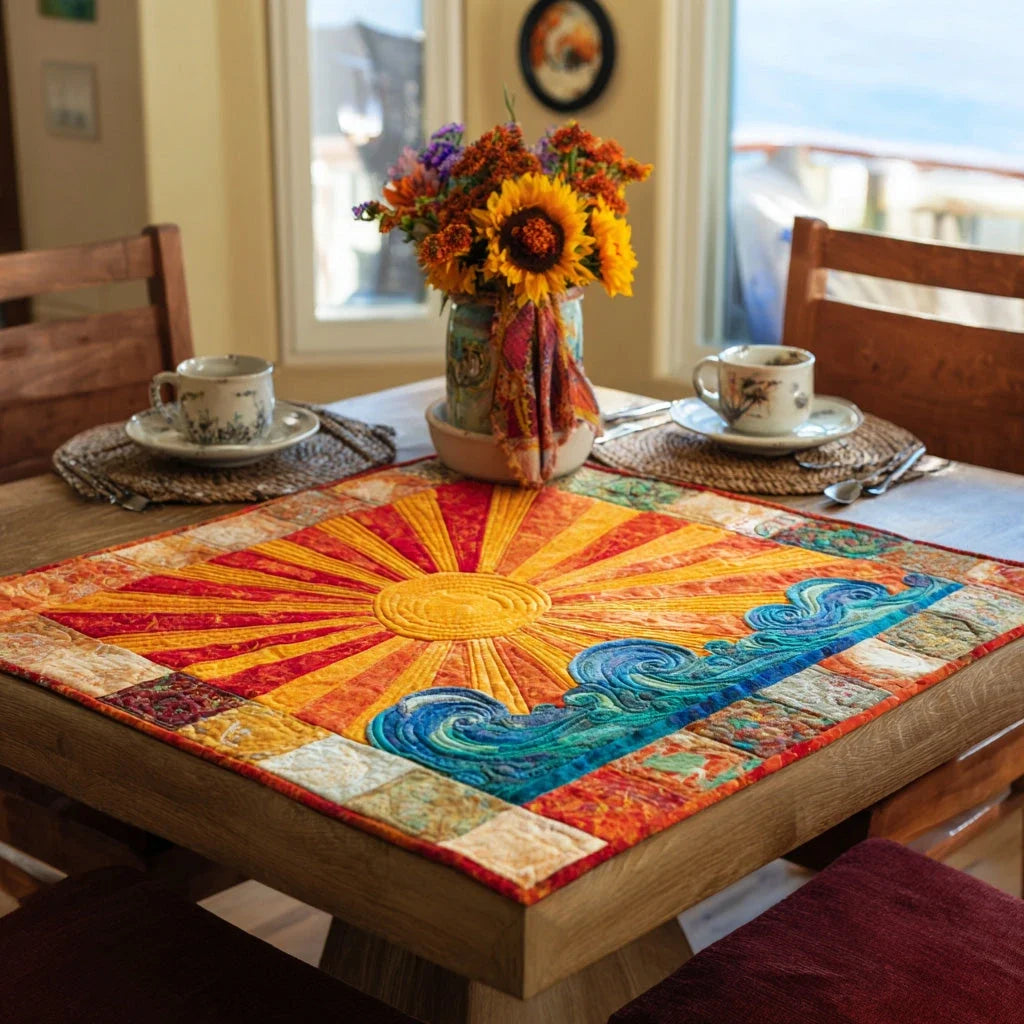 Bright Horizon Quilted Table Topper