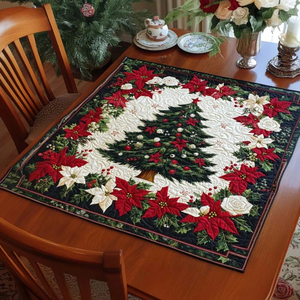 Bright Noel Quilted Table Topper