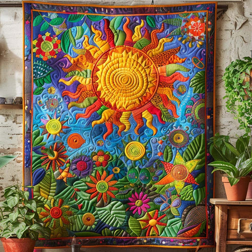 Bright Sunshine Quilt Blanket - Quilted Blanket by Wild and Way