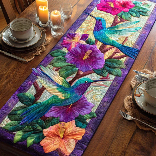 Bright Wing Harmony Quilted Table Runner