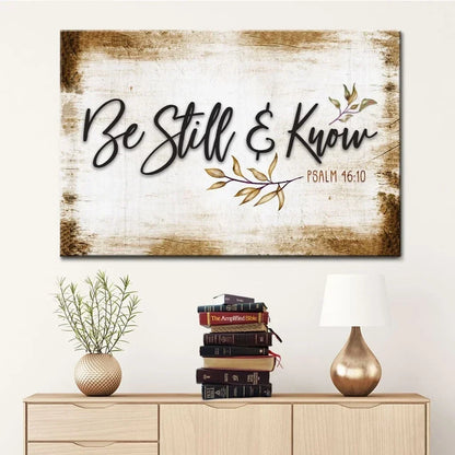be still and know psalm 46 10 wall art canvas farmhouse christian wall decor (Landscape) (view 2)
