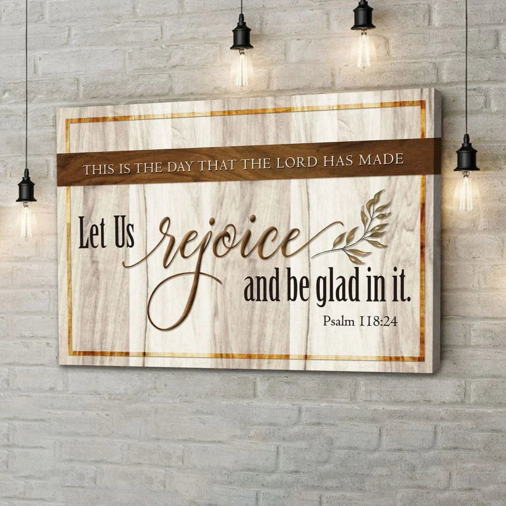 this is the day that the lord has made bible verse wall art canvas (Landscape)