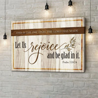 this is the day that the lord has made bible verse wall art canvas (Landscape)