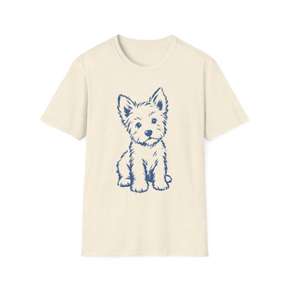 Brush Stroke Westie Pup Tee