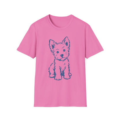Brush Stroke Westie Pup Tee