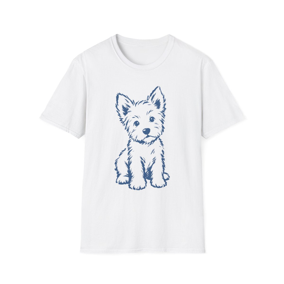 Brush Stroke Westie Pup Tee