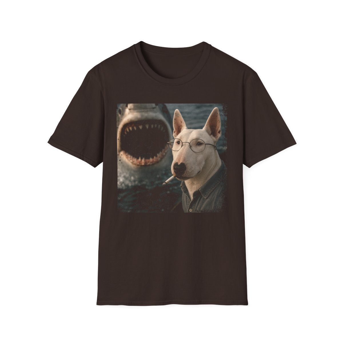 Bull Terrier and Shark Tee