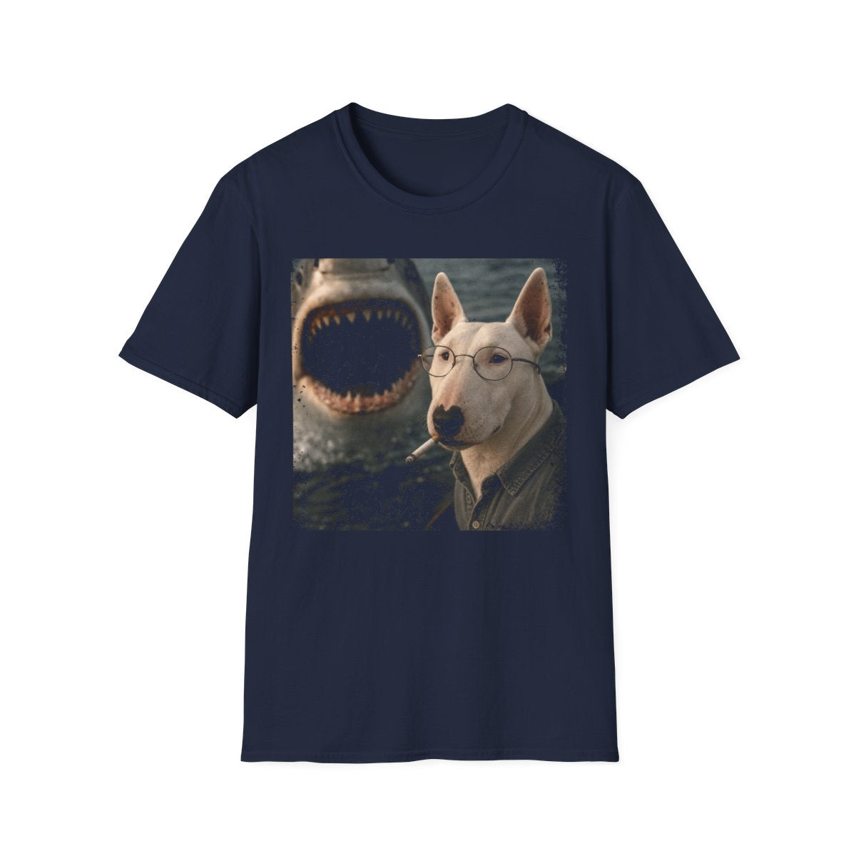 Bull Terrier and Shark Tee