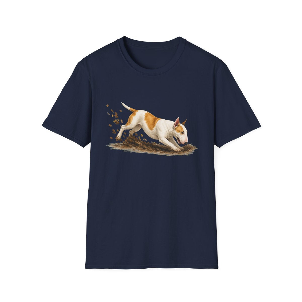 Bull Terrier Excavating Mode On Tee