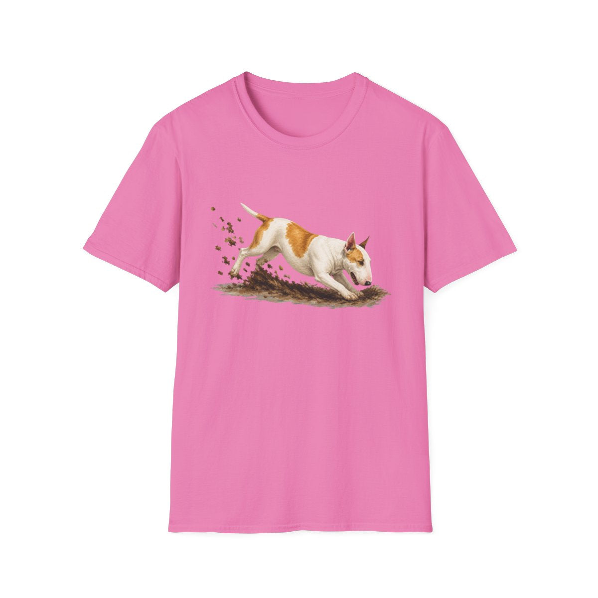 Bull Terrier Excavating Mode On Tee