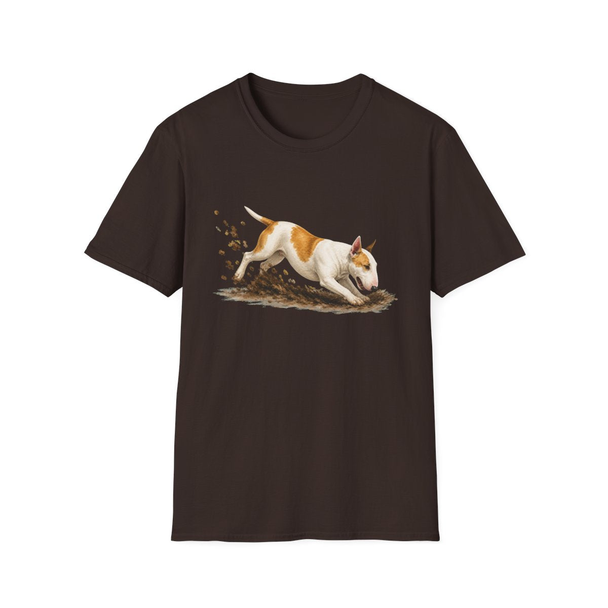 Bull Terrier Excavating Mode On Tee