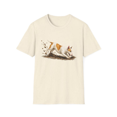 Bull Terrier Excavating Mode On Tee