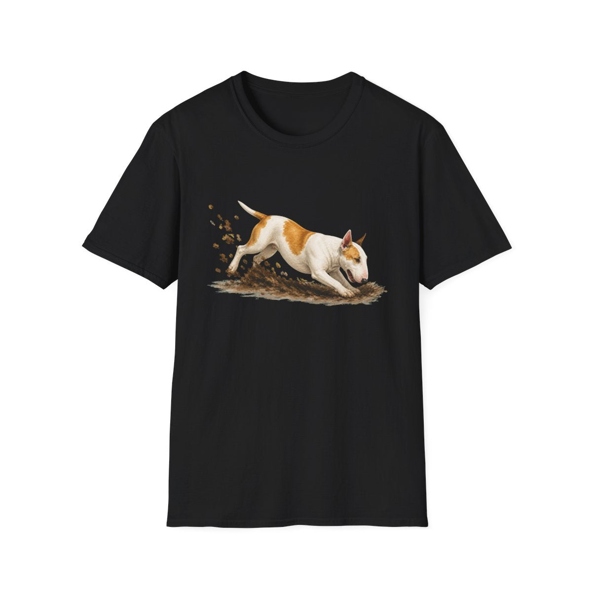 Bull Terrier Excavating Mode On Tee