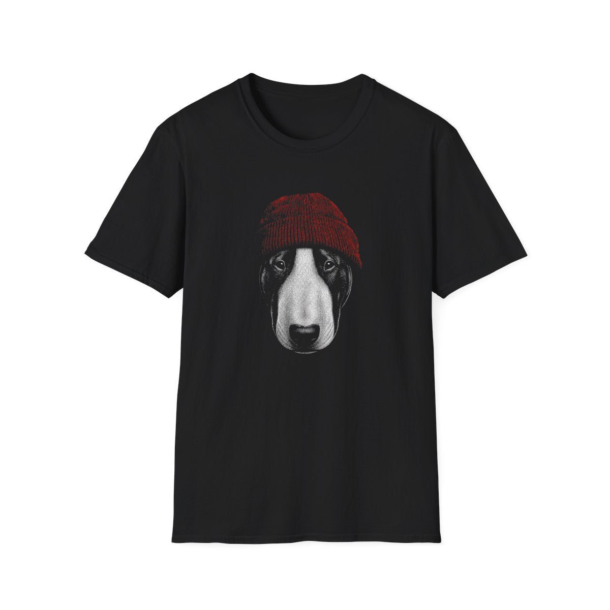 Bull Terrier In Beanie Tee