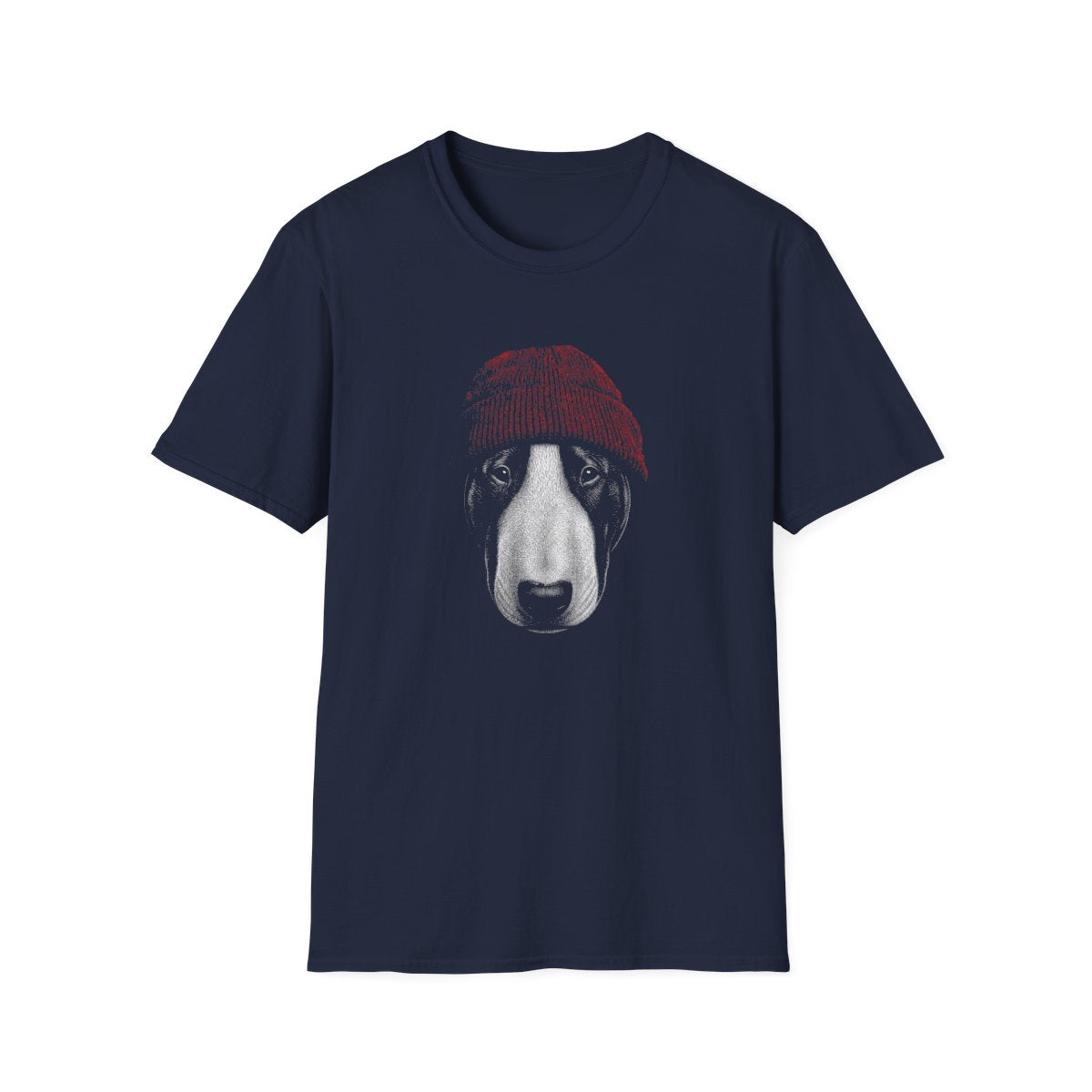 Bull Terrier In Beanie Tee