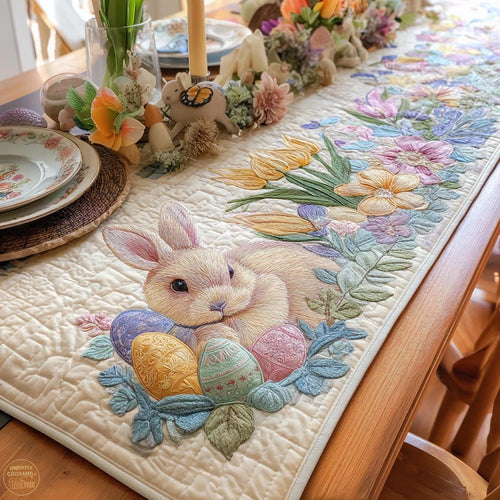 Bunny Blossom Quilted Table Runner