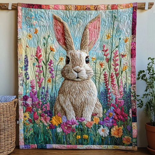 Bunny Flower Quilt Blanket