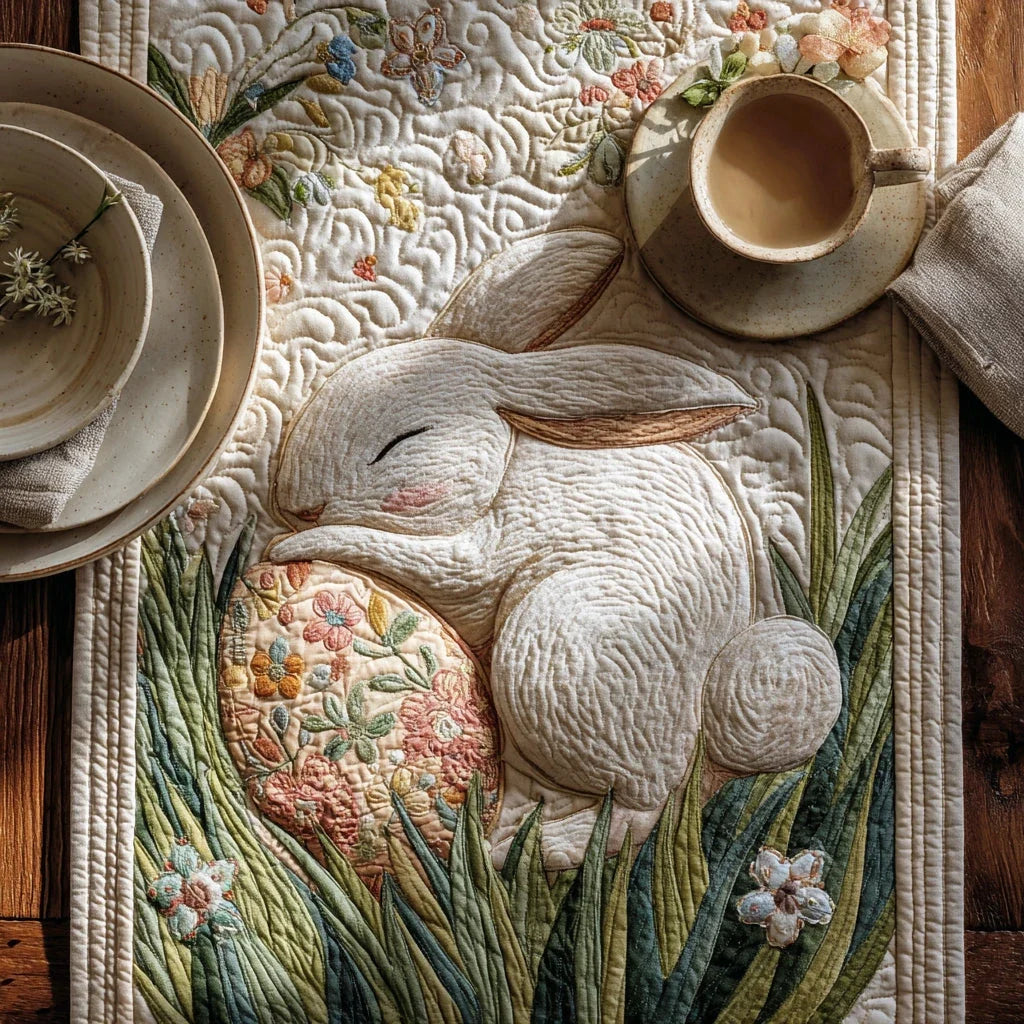 Bunny Hug Patchwork Quilted Table Runner