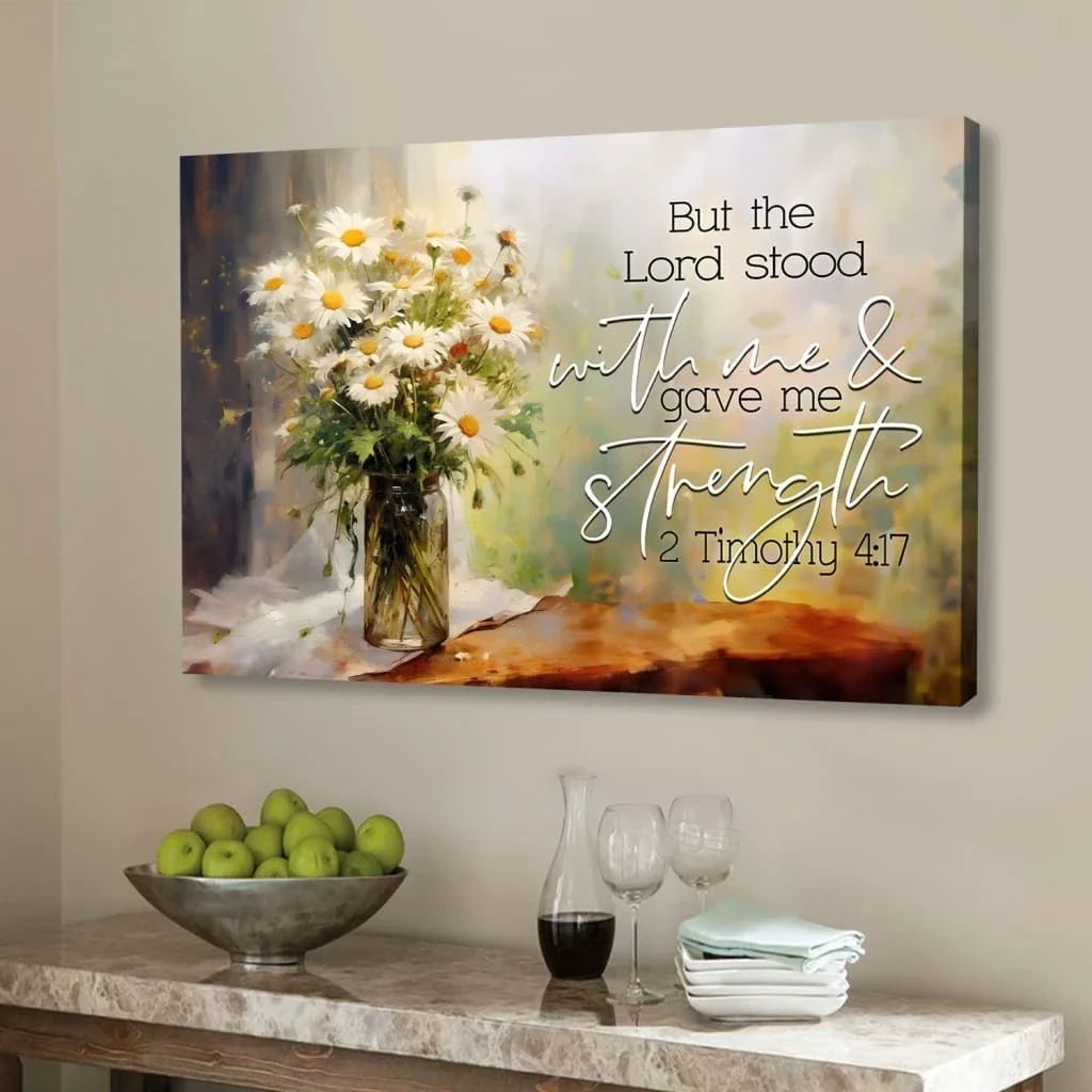 but the lord stood with me and gave me strength 2 timothy 4 17 canvas wall art (Landscape) (view 2)