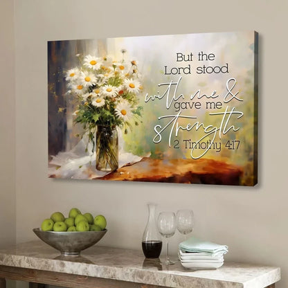 but the lord stood with me and gave me strength 2 timothy 4 17 canvas wall art (Landscape) (view 2)