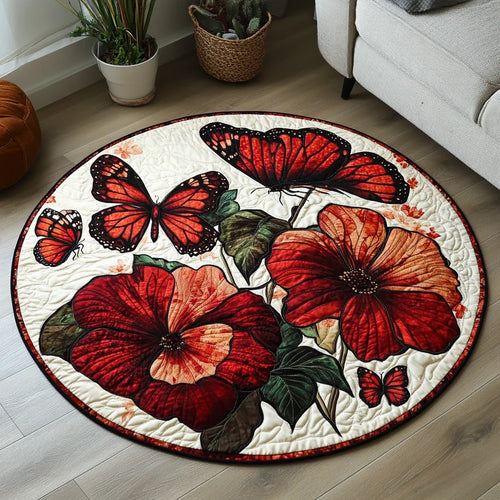 Butterfly Bliss Quilted Round Mat