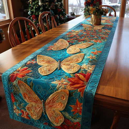 Butterfly Bloom Quilted Table Runner