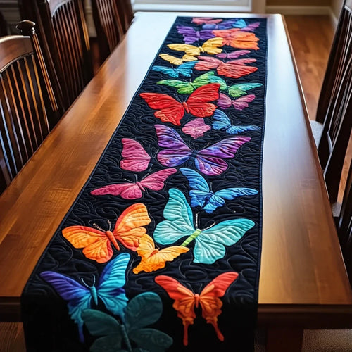 Butterfly Bloom Quilted Table Runner
