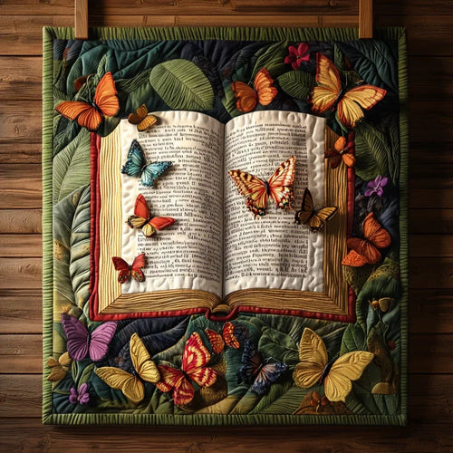 Butterfly Book Garden Quilt Blanket