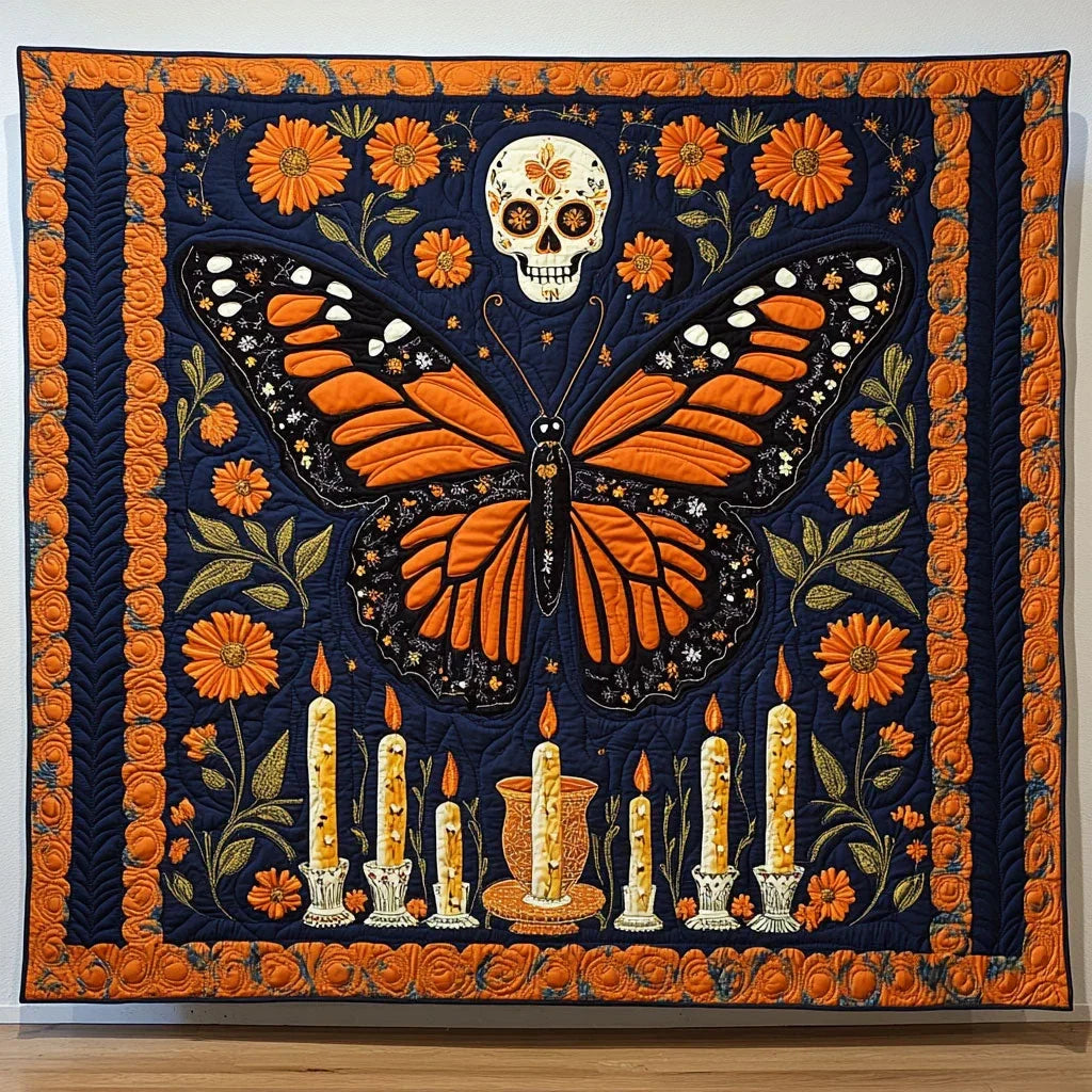 Butterfly Candle Night Quilt Blanket