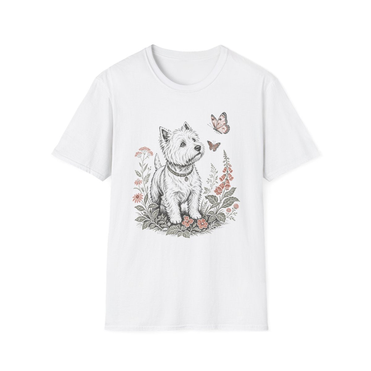 Butterfly Meadow Westie Tee