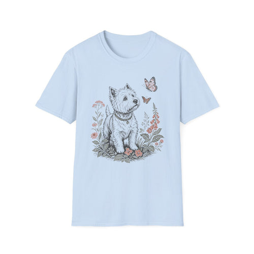 Butterfly Meadow Westie Tee