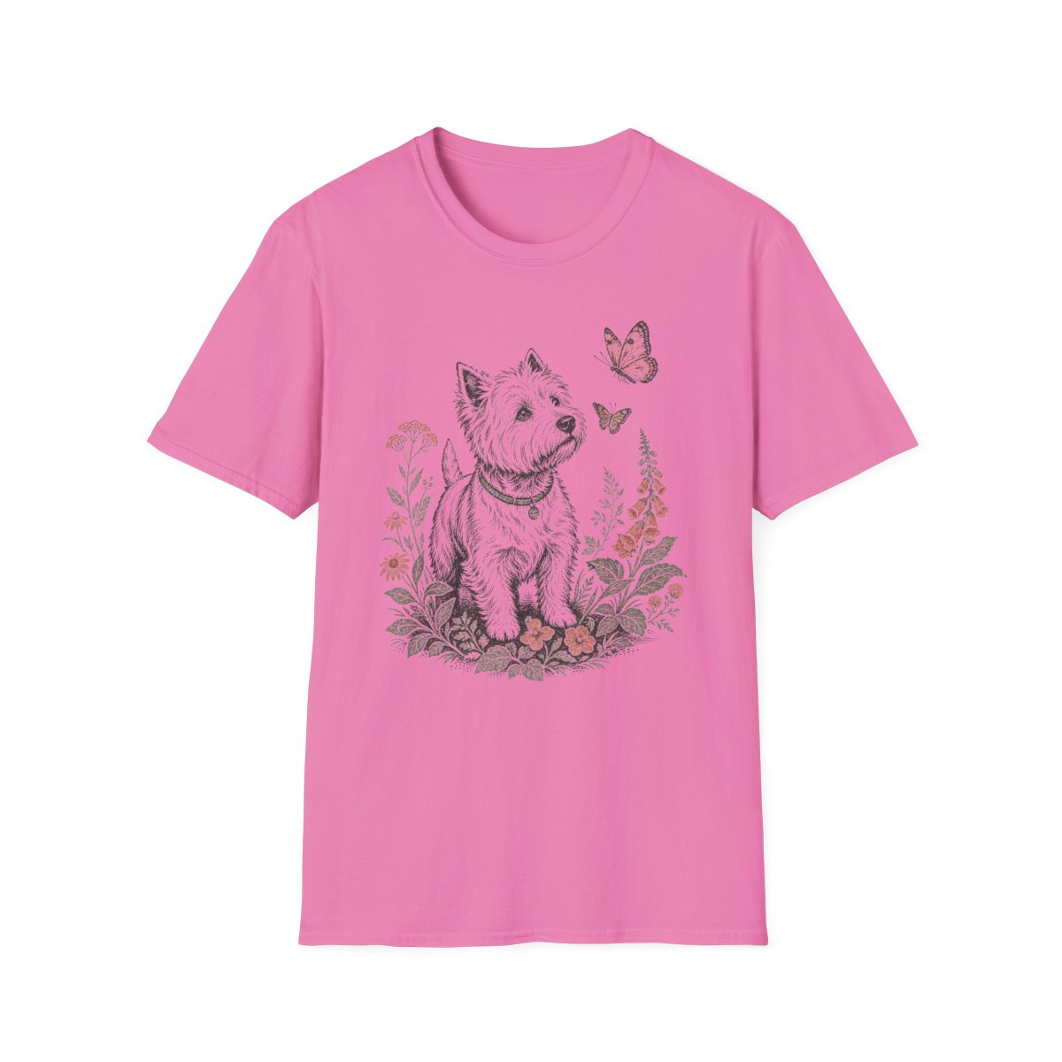 Butterfly Meadow Westie Tee