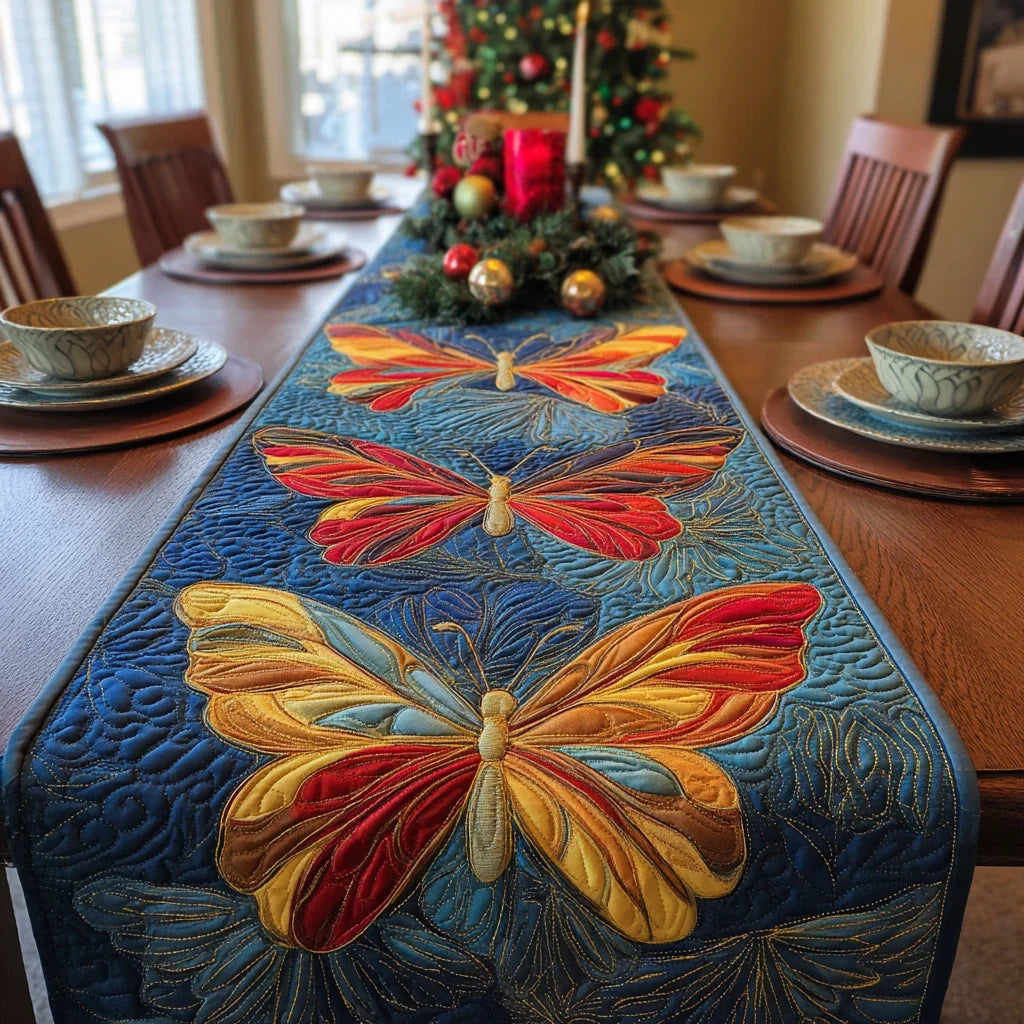 Butterfly Whisper Quilted Table Runner