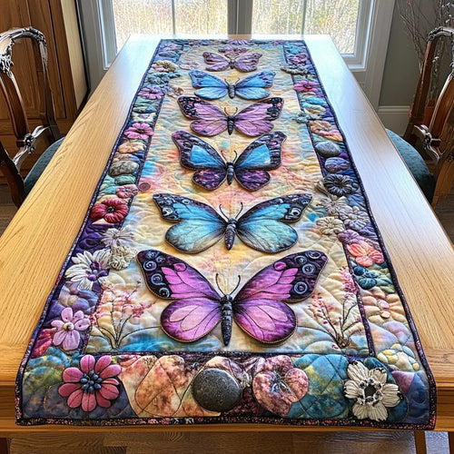 Butterfly Whisper Quilted Table Runner