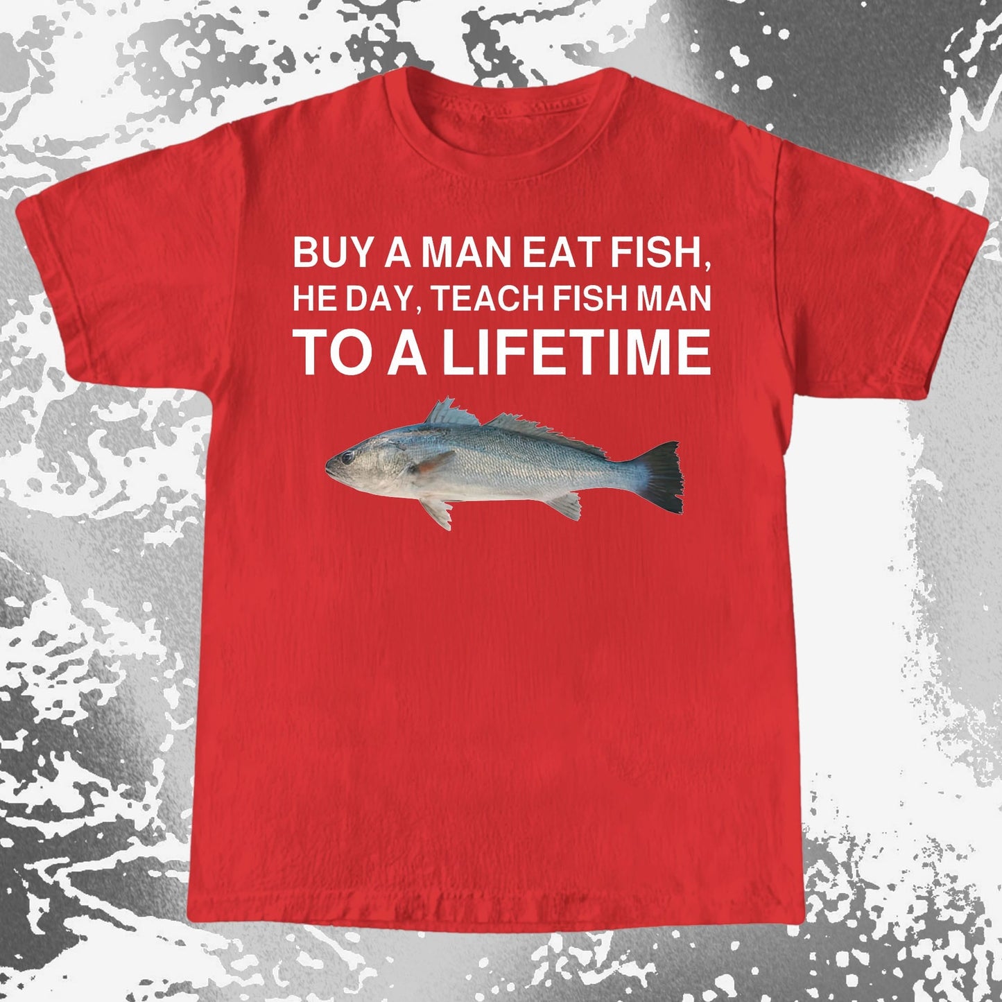 Funny Buy a Man Eat Fish Shirt (view 7)