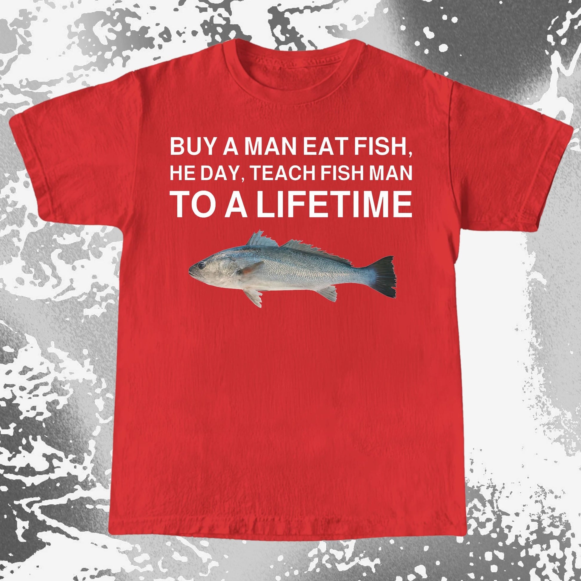 Funny Buy a Man Eat Fish Shirt (view 7)
