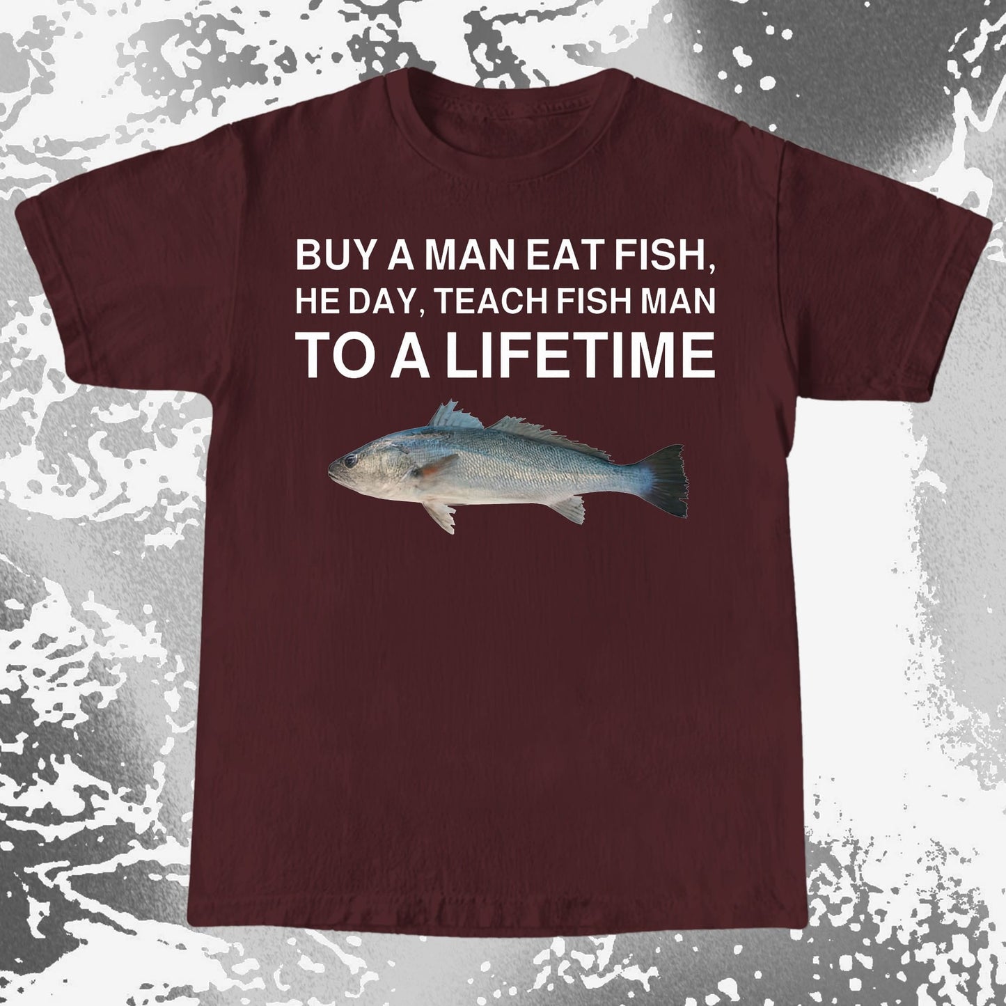 Funny Buy a Man Eat Fish Shirt (view 8)