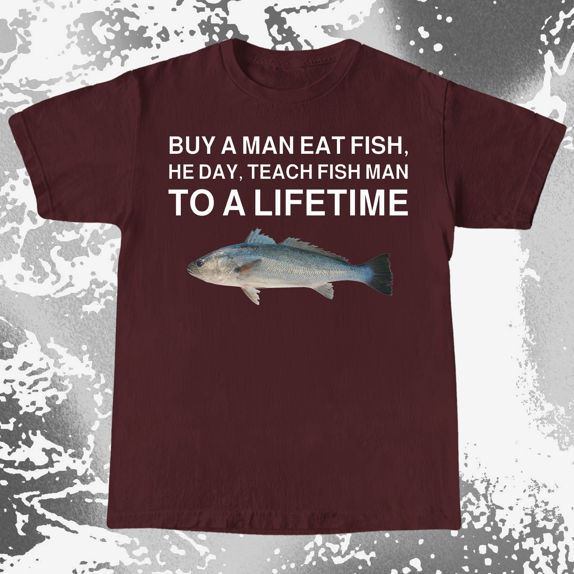 Funny Buy a Man Eat Fish Shirt (view 8)