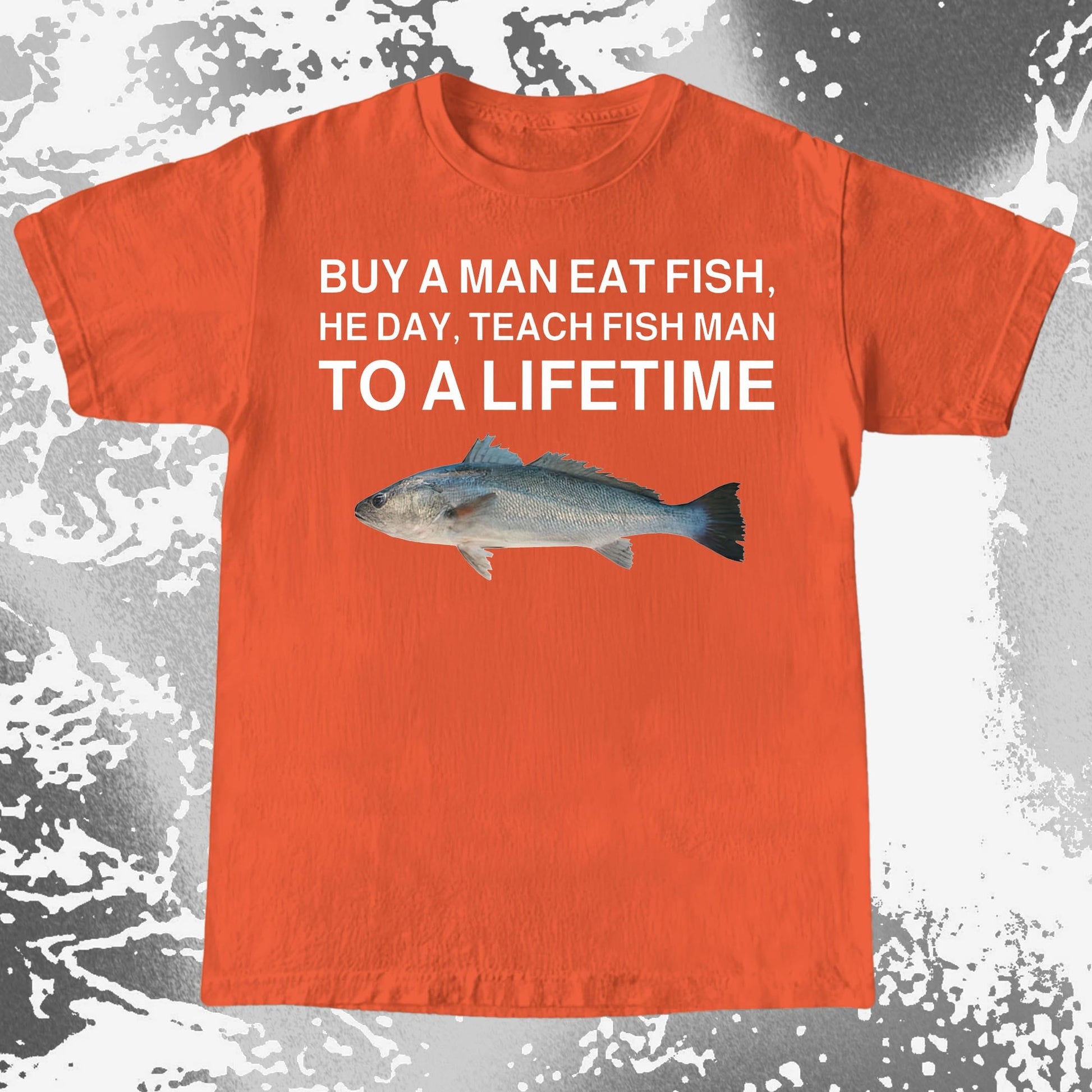 Funny Buy a Man Eat Fish Shirt (view 6)