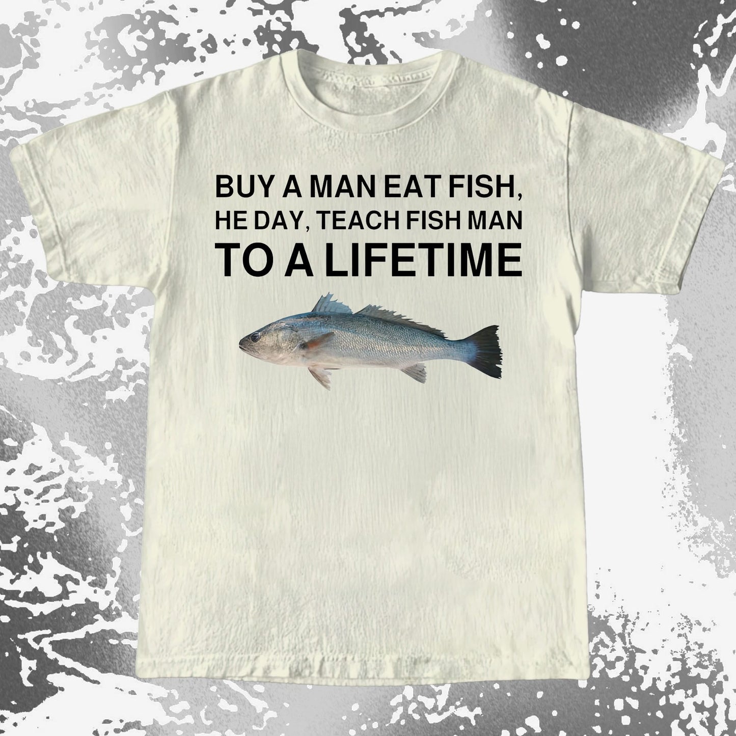 Funny Buy a Man Eat Fish Shirt (view 4)