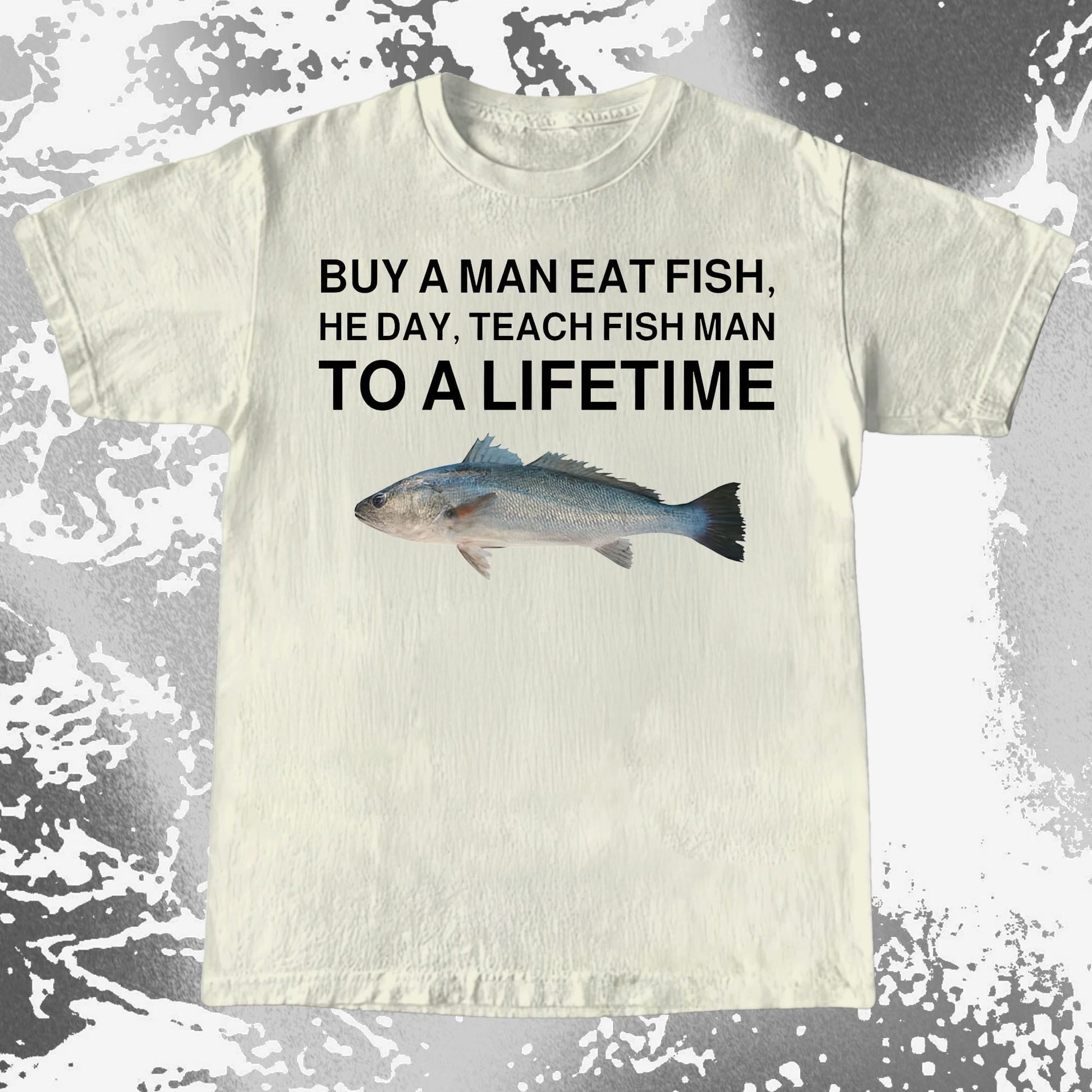 Funny Buy a Man Eat Fish Shirt (view 4)