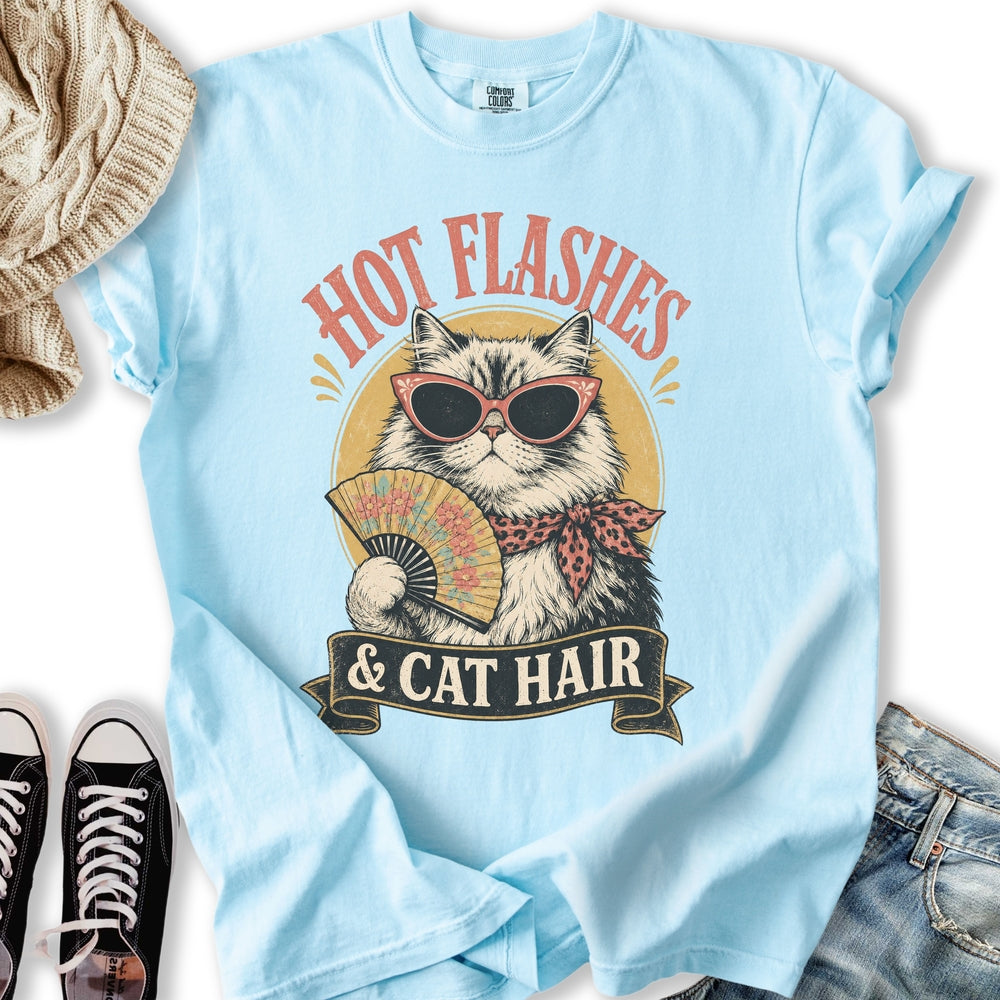 Hot Flashes & Cat Hair Relaxed Tee