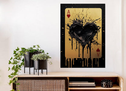 Ace of Hearts Canvas Print – Poker Wall Art | Framed & Ready to Hang